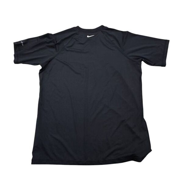 Nike Swim Shirt Womens Large Black Dri-Fit UPF 40+ Raglan Sleeve Rash Guard Retr - Picture 6 of 6